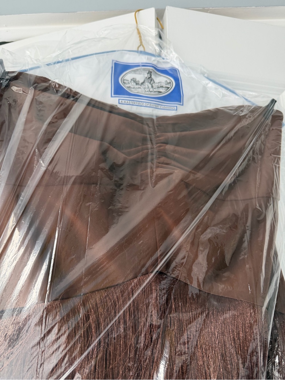House of Harlow 1960 Strapless Fringe Maxi Dress in Chocolate Brown - Picture 8 of 8
